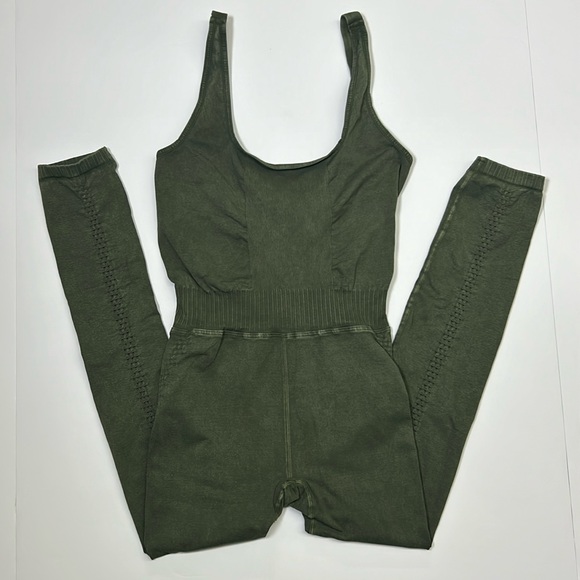 FP Movement Free People Good Karma Onesie Green XS/S NWOT - Picture 4 of 9